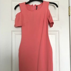 Coral bodycon dress size XS